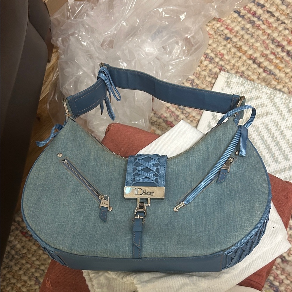 Dior Denim Blue shoulder y2k bag